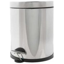 Vuilnisbak/pedaalemmer Zilver 5 Liter 25 Cm Rvs