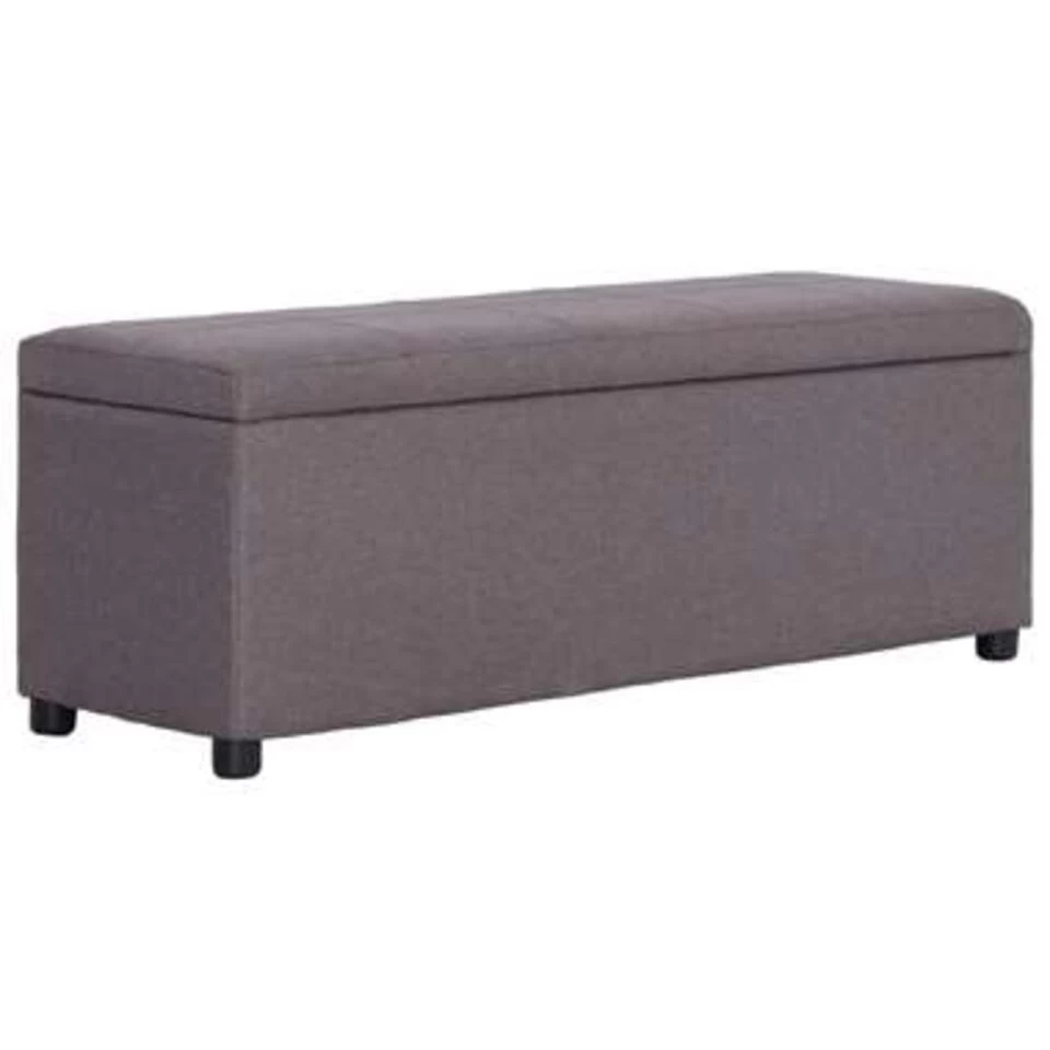 VidaXL Bankje Met Opbergvak 116 Cm Polyester Taupe