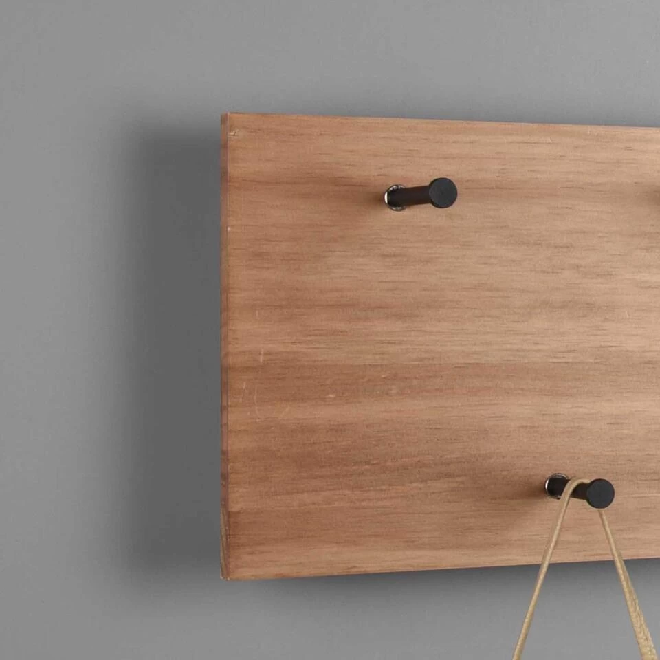 Trio Leuchten Kapstok Romy LED - 40 X 20 Cm - 5 Haken - Hout - Afbeelding 4