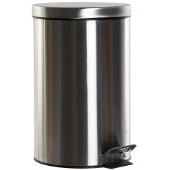 Items Pedaalemmer - Mat Zilverkleurig - RVS - 12 L - 40 Cm