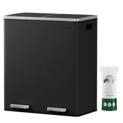 O'DADDY® Prullenbak Afvalscheiding - Vuilnisbak 60L (2x 30) - 59x65x32