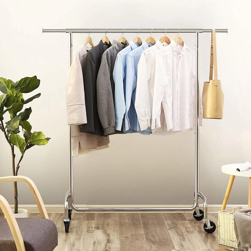 O'DADDY® Kledingrek Op 4 Grote Wielen - Tot 130 Kg Stabiel - RVS - Afbeelding 3