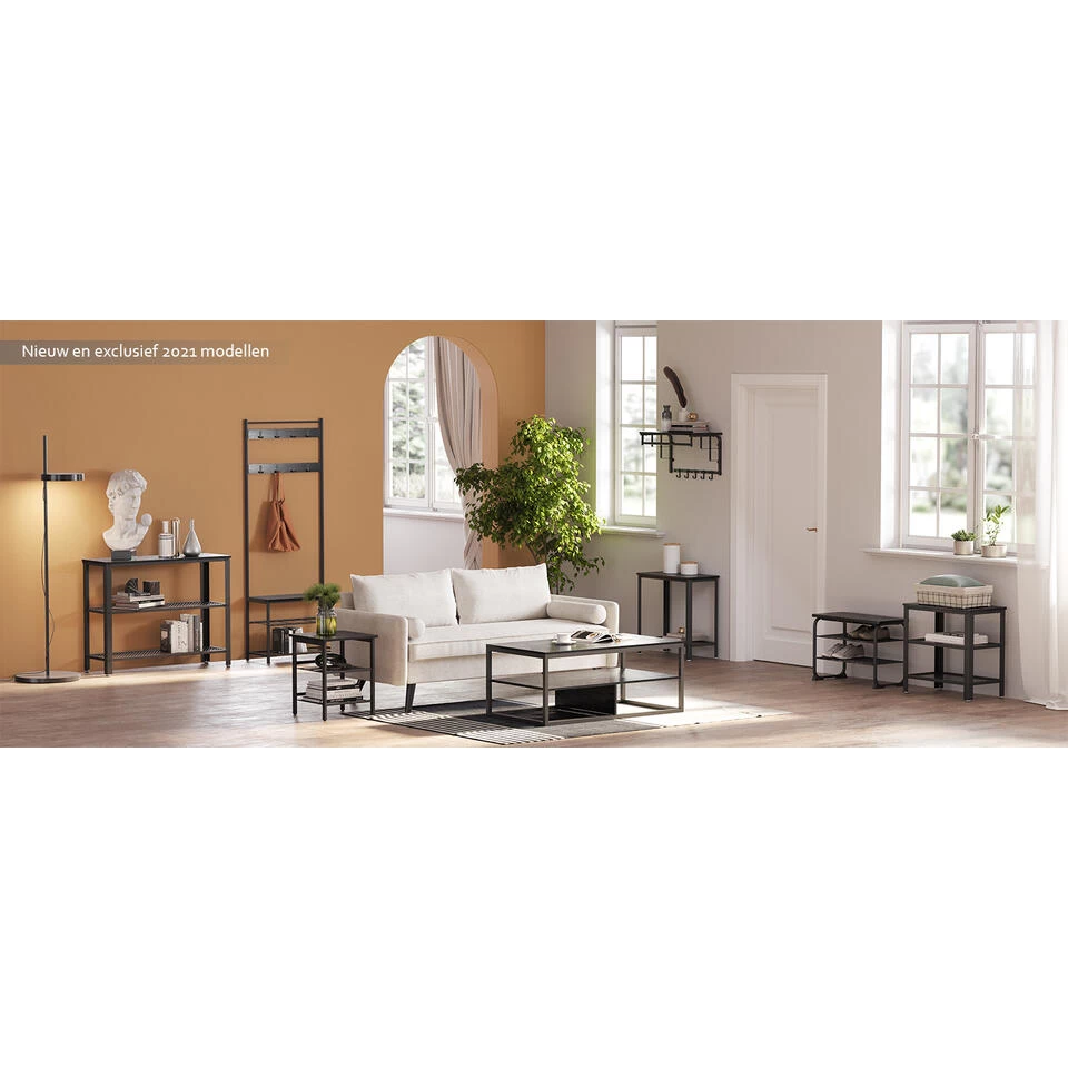 O'DADDY® Wandkapstok – Kapstok Met 5 Haken - 66x30x27cm - Donkergrijs - Afbeelding 4