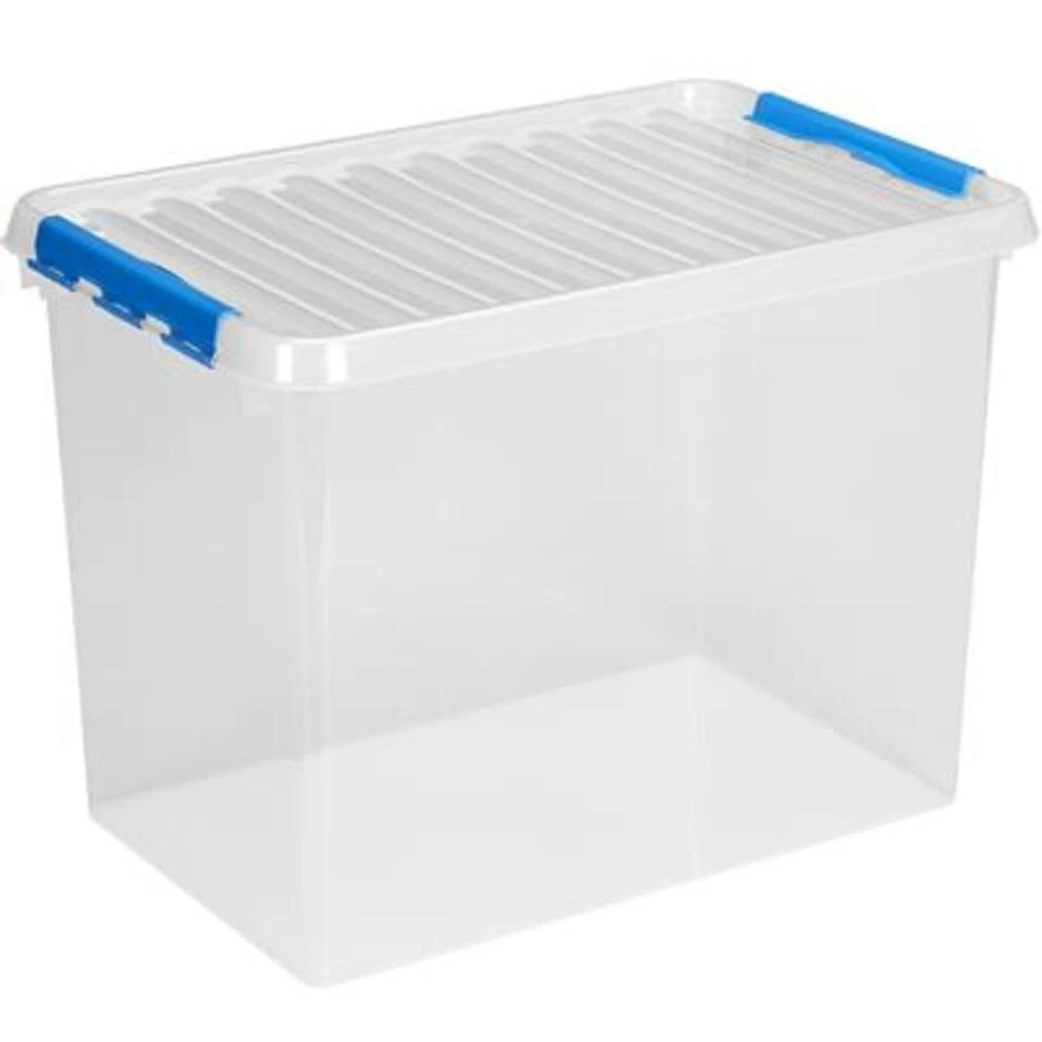 Q-line Opbergbox 72L Transparant Blauw