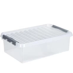 Q-line Opbergbox 32L Transparant Metaal