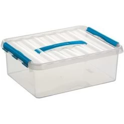 Q-line Opbergbox 12L Transparant Blauw