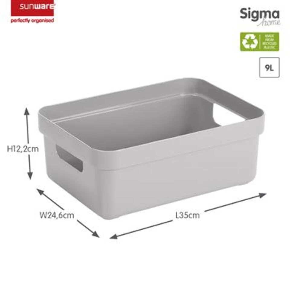 Sigma Home Opbergbox 9L Grijs - Afbeelding 2