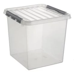 Q-line Opbergbox 38L Transparant Metaal