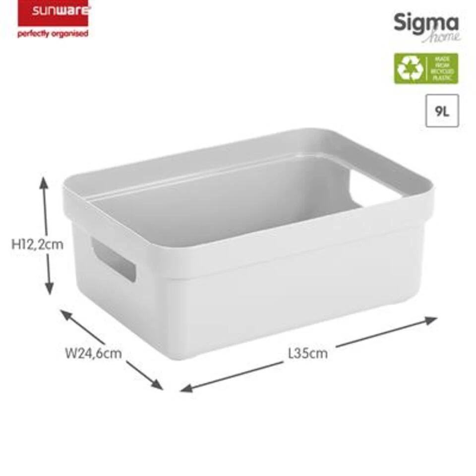 Sigma Home Opbergbox 9L Wit - Afbeelding 2