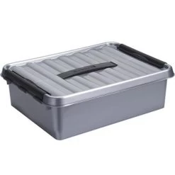 Q-line Opbergbox 10L Metaal Zwart