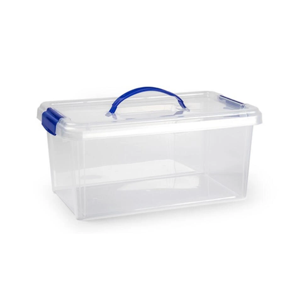 Opslagbak/organizer Met Deksel 10 Liter Transparant