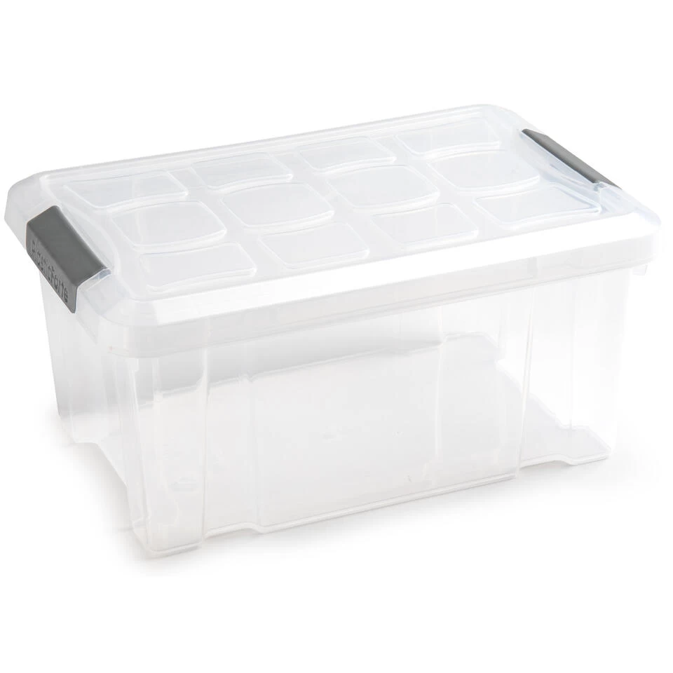 1x Opslagbakken/organizers Met Deksel 5 Liter 29 Cm Transparant