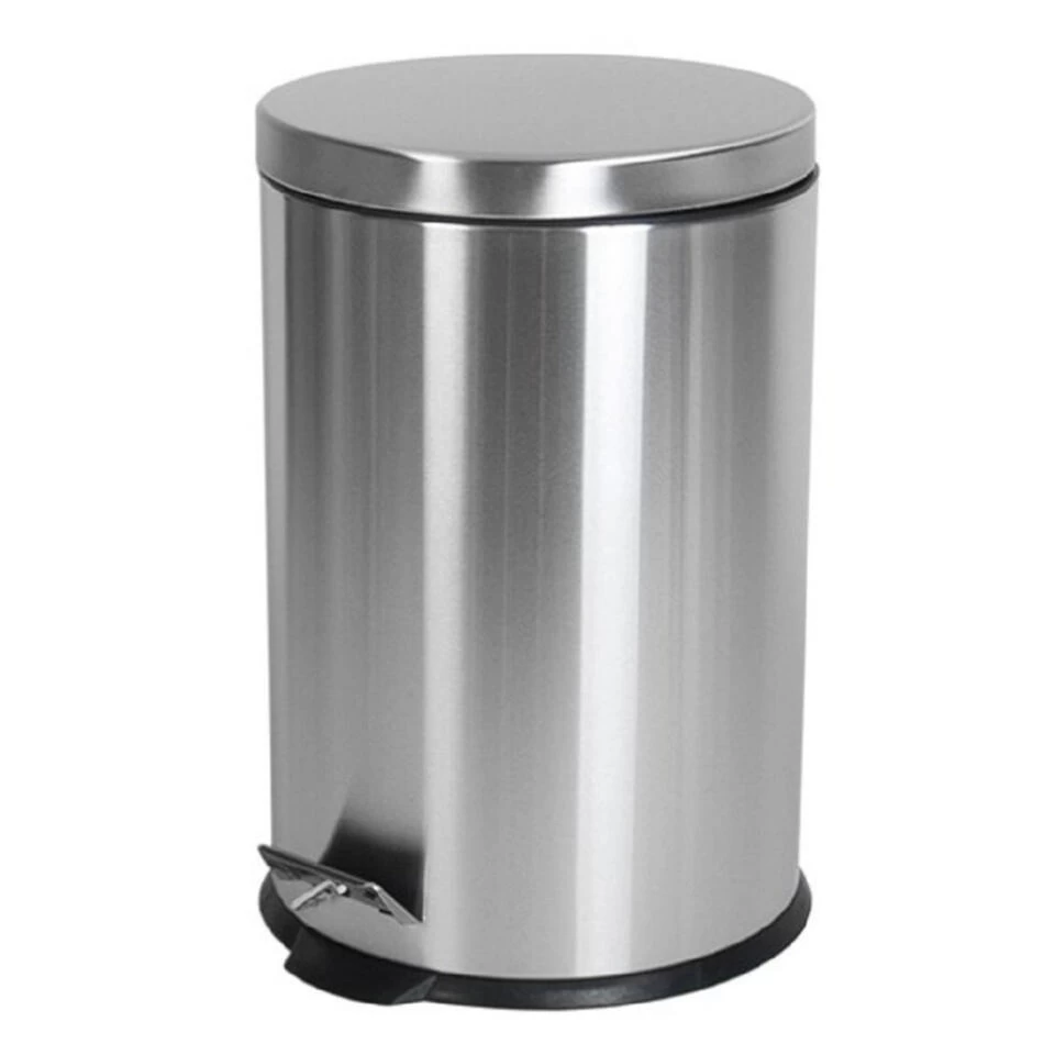 Merkloos Gerim Pedaalemmer - RVS - Zilverkleurig - 9 L - 29 X 35 Cm - Afbeelding 2