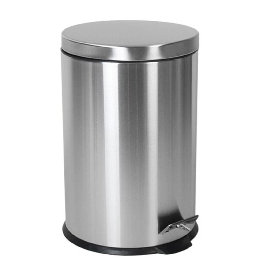 Merkloos Gerim Pedaalemmer - RVS - Zilverkleurig - 9 L - 29 X 35 Cm