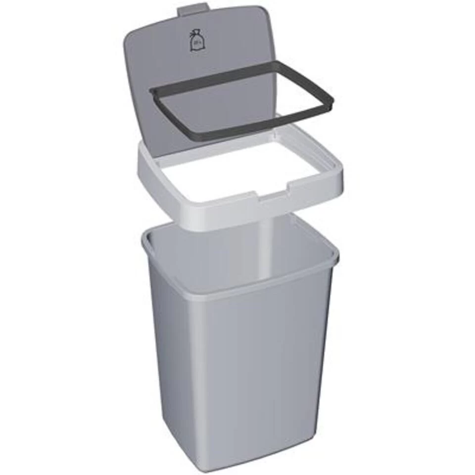 Delta Prullenbak Klep 25L Wit - Afbeelding 2