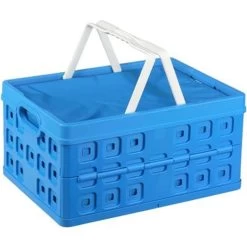 Square Vouwkrat Met Koeltas En Met Handgreep 32L Blauw