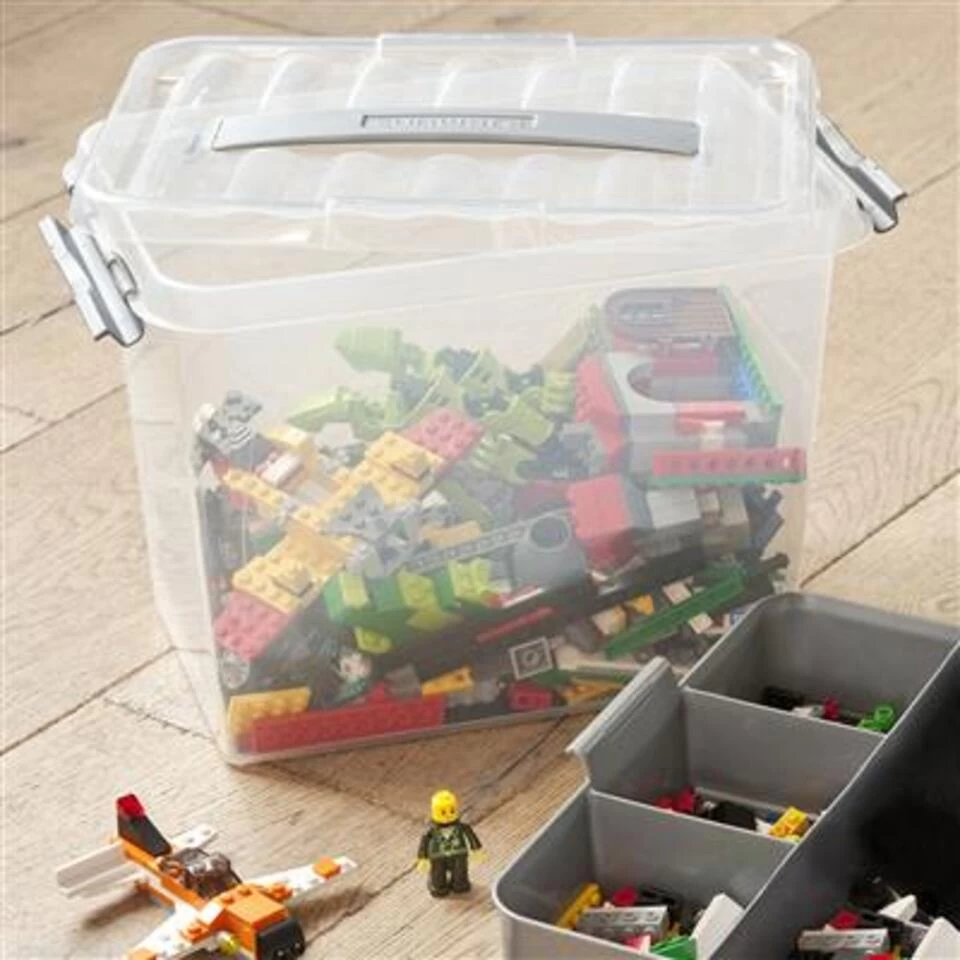 Q-line Opbergbox Met Inzet 9L Transparant Metaal - Afbeelding 3