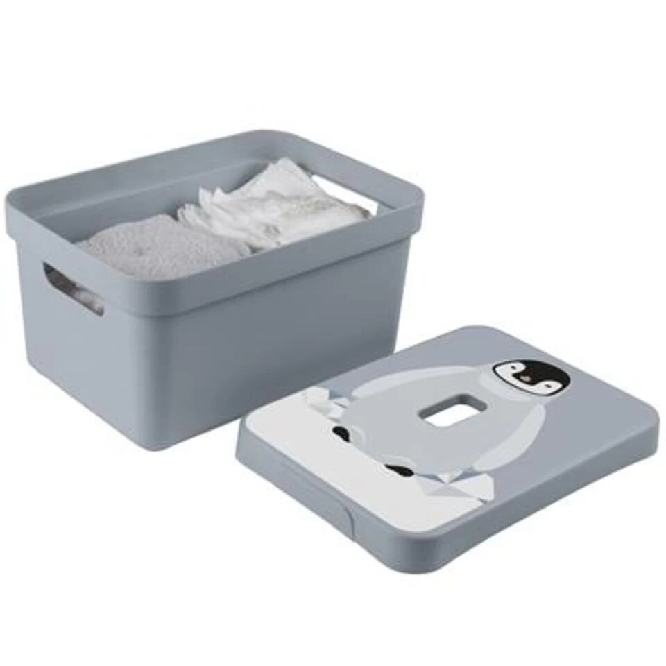 Sigma Home Deksel Pinguïn Blauw - Opbergbox 9L, 13L, 18L En 25L - Afbeelding 3