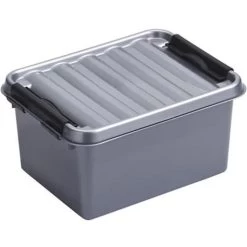 Q-line Opbergbox 2L Metaal Zwart