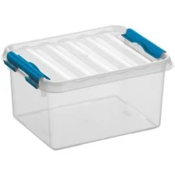 Q-line Opbergbox 2L Transparant Blauw