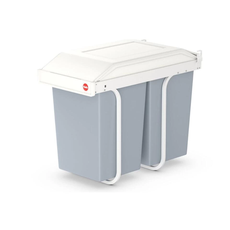 Hailo Multi-Box Duo L Inbouwprullenbak - 2x14L - Wit