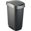 Rotho Afvalbak Twist 40 X 30 X 60 Cm 50 L Polypropyleen Zilver