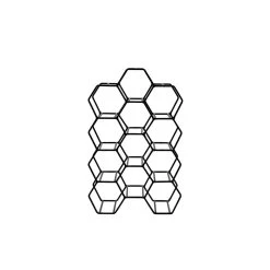 Wijnrek Salbris - Zwart - 12 Flessen