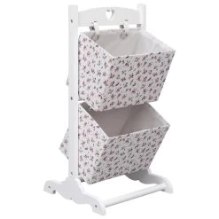 VidaXL Mandenrek 2-laags Bloem 35x35x72 Cm Hout