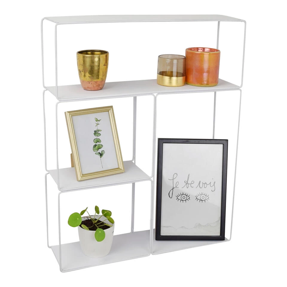 LOFT42 Glossy Wandrek Wit - Metaal - 70x56x16 - Afbeelding 2