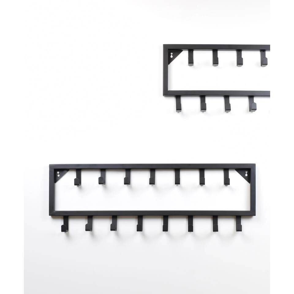 LOFT42 Bono Kapstok - Zwart – Metaal – 15 Haken - 80x26x4 - Afbeelding 3