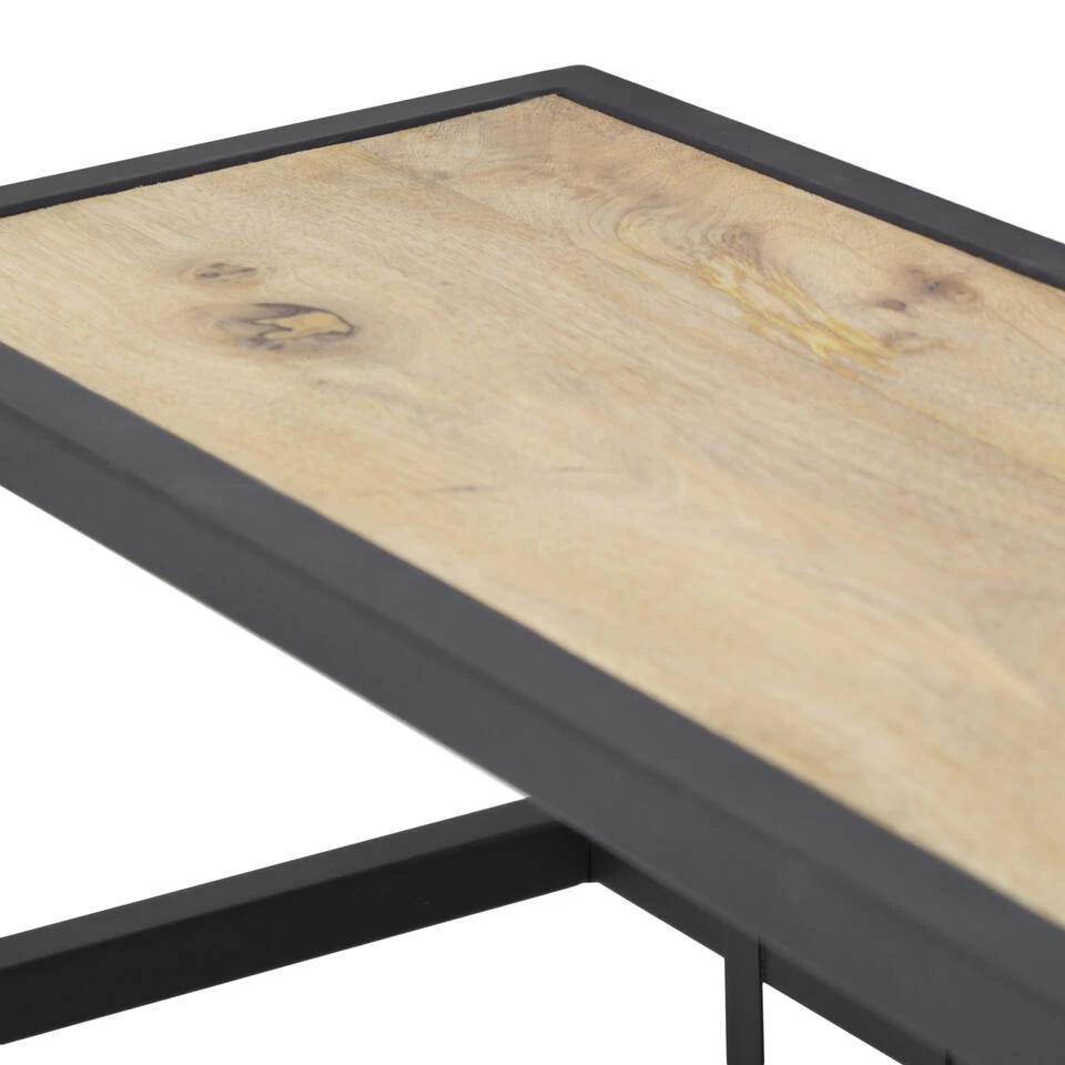 LOFT42 Woody Kapstok - Zwart – Mangohout – Metaal - Afbeelding 2