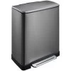 EKO E-Cube Prullenbak - 28+18 L - Black Steel