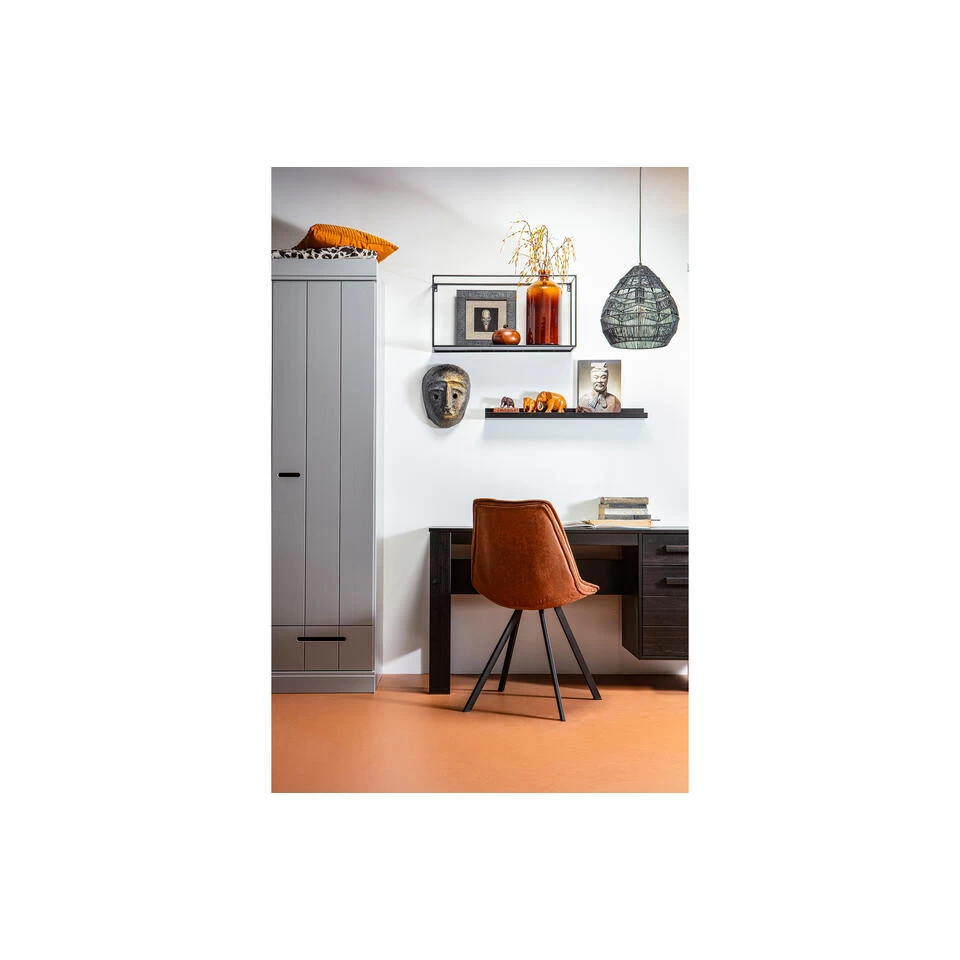 WOOOD Meert Wandplank XL - Metaal - Zwart - 35x70x20 - Afbeelding 2