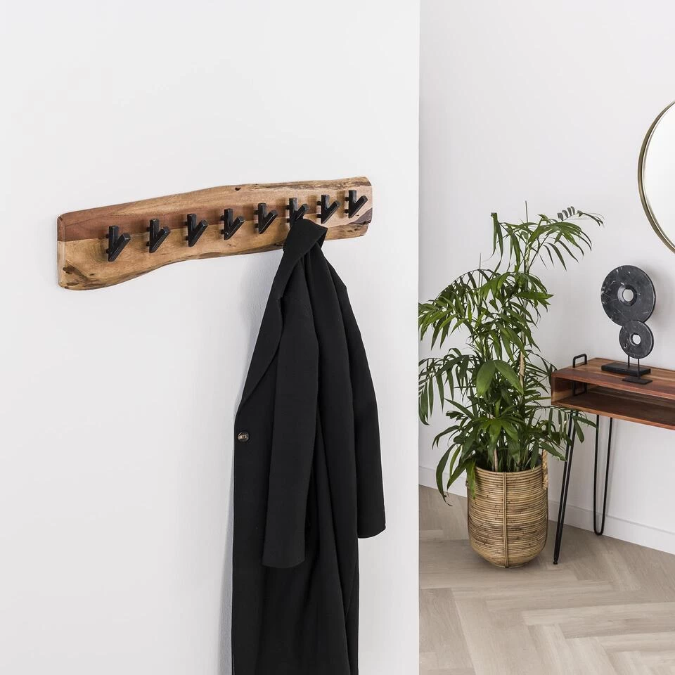 Hoyz - Kapstok Edge Met 8 Haken - Grijs - Wandkapstok - Afbeelding 2