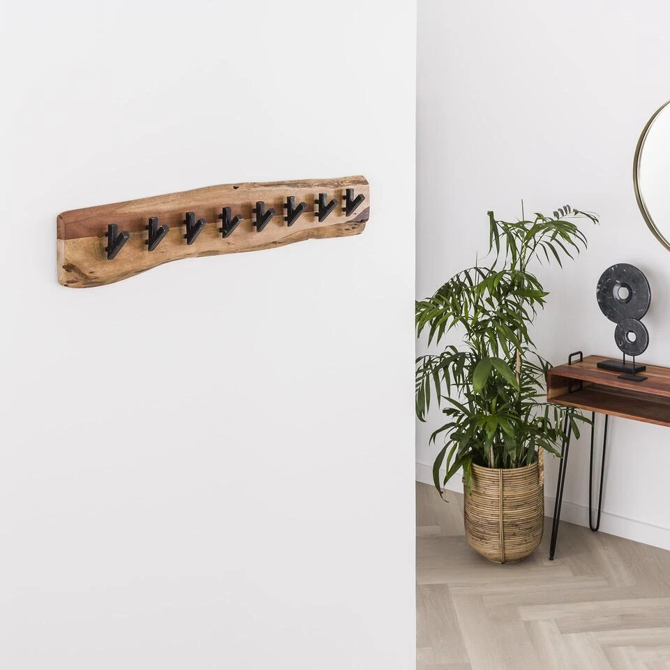 Hoyz - Kapstok Edge Met 8 Haken - Grijs - Wandkapstok - Afbeelding 3