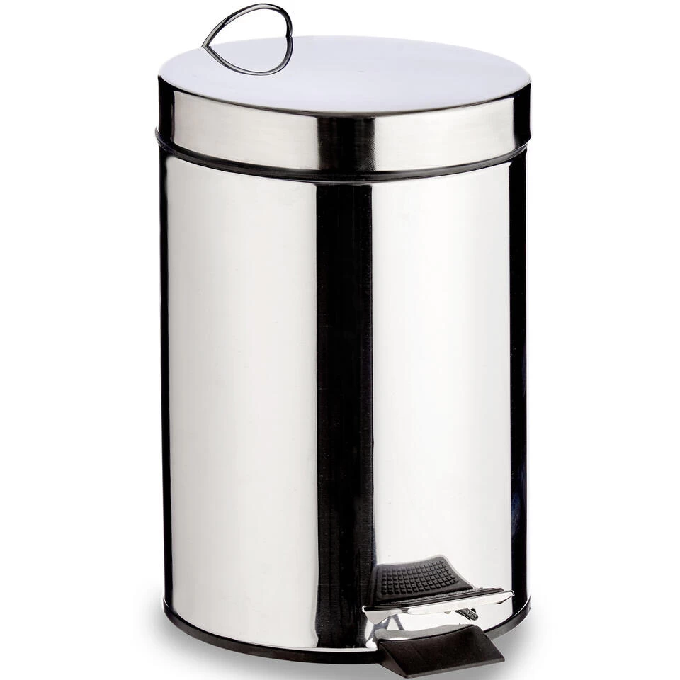 Berilo Pedaalemmer - Zilverkleurig - 7 L - 20 X 31 Cm