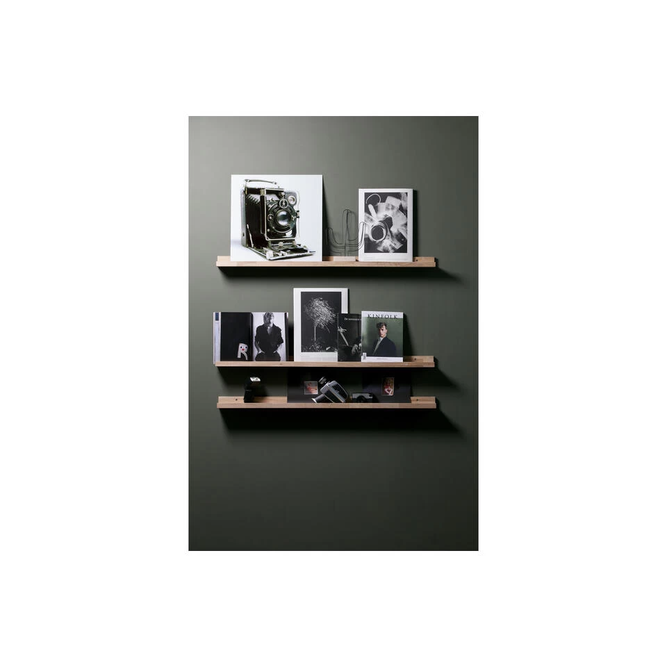 WOOOD Studio Fotolijstplank 120 Cm - Eiken - Onbehandeld - Set Van 2 - Afbeelding 2