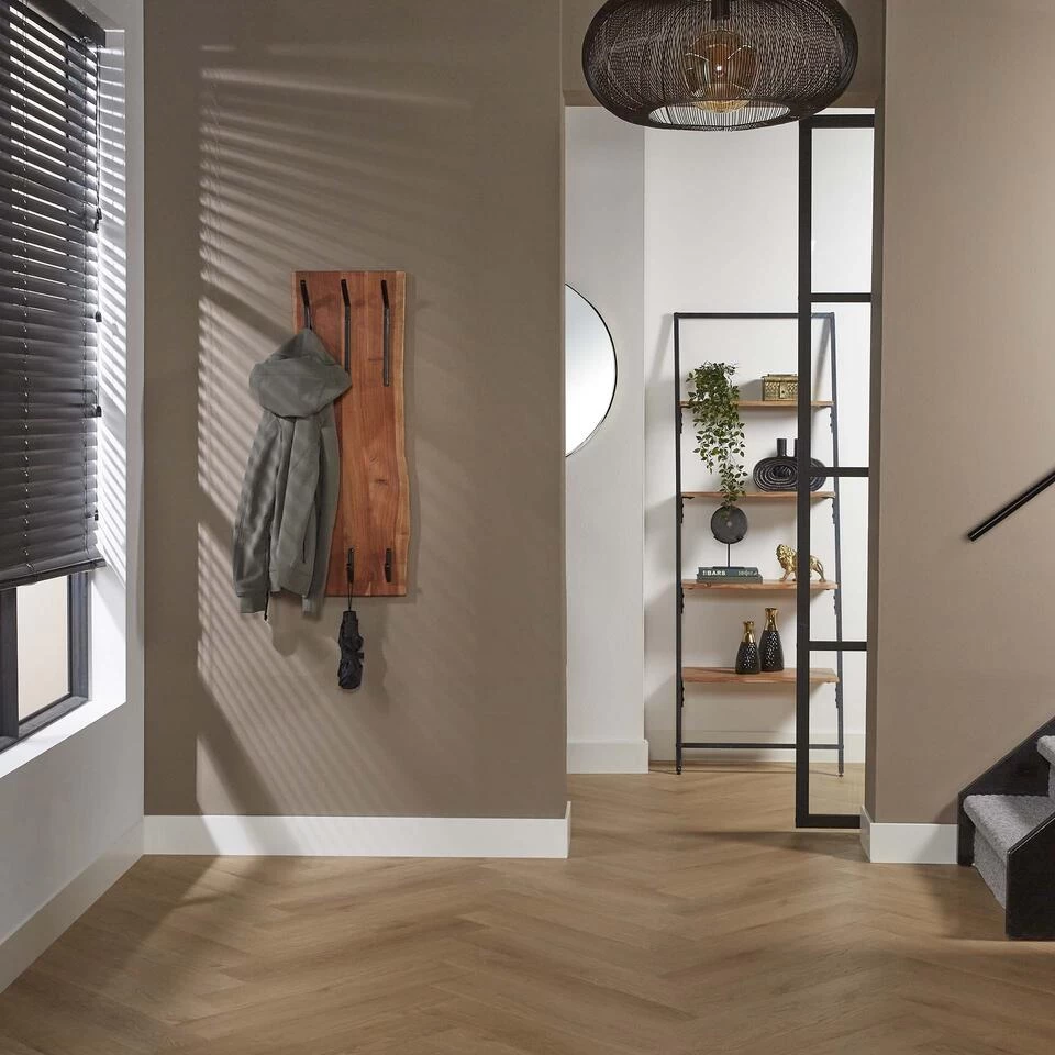 Industriële Kapstok Levi Massief Hout 6 Haken Verticaal 12x35x100 Cm Hout - Afbeelding 2