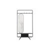 WOOOD Rink Kapstok Met Spiegel - Metaal - Zwart - 188x99x34