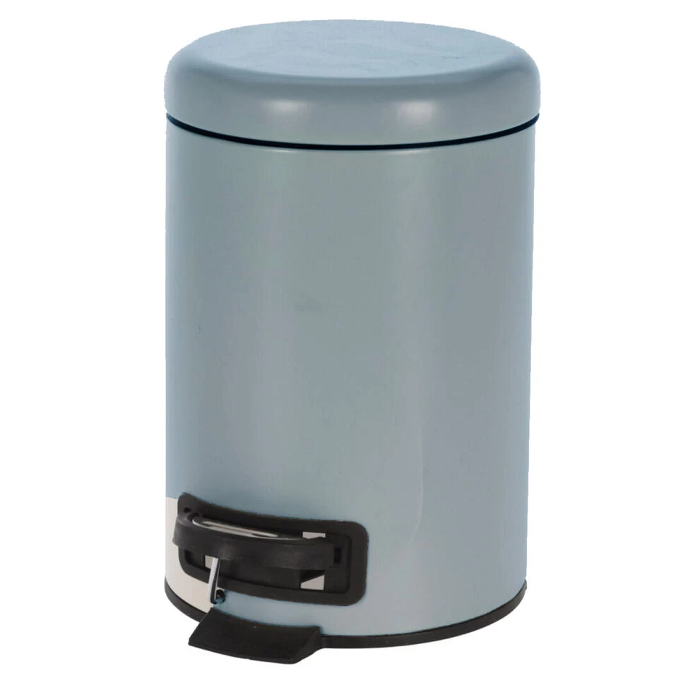 Merkloos Pedaalemmer - Grijs Blauw - 3 L - 17 X 25 Cm - Afbeelding 2