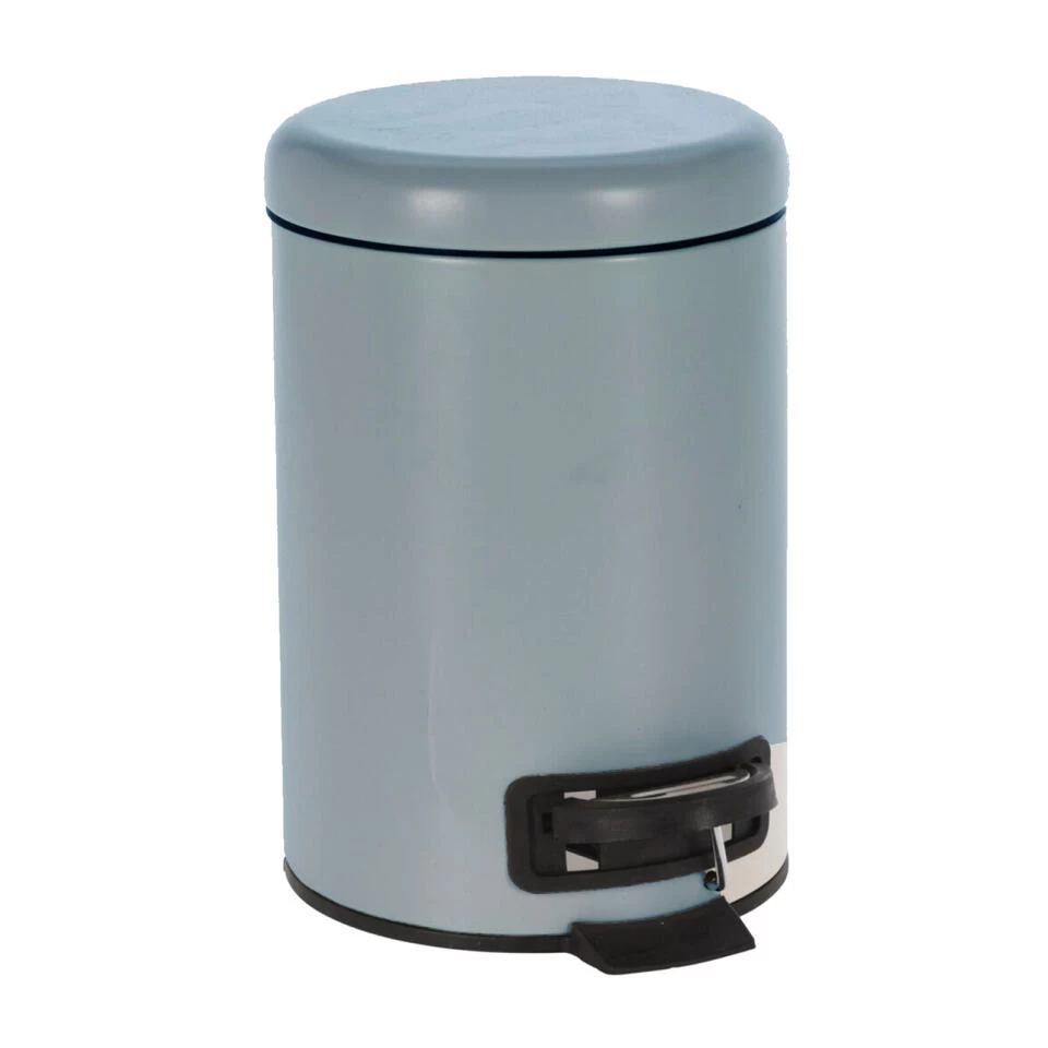 Merkloos Pedaalemmer - Grijs Blauw - 3 L - 17 X 25 Cm