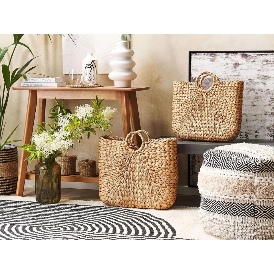 Beliani Mand POMPANO - Beige Waterhyacinth - Afbeelding 2