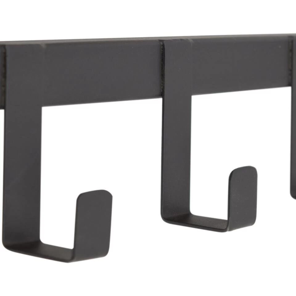 LOFT42 Woody Kapstok Zwart - Hoedenplank - Zwart Mangohout - Metaal - Afbeelding 3