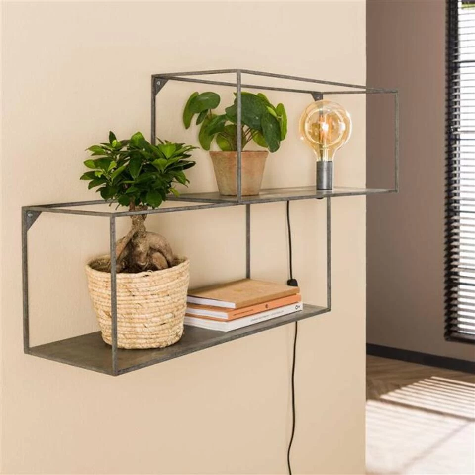 Hoyz - Wandschap 1L Cubic L / Oud Zilver - Afbeelding 2