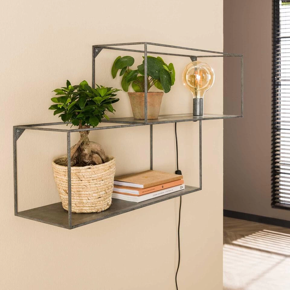 Hoyz - Wandschap 1L Cubic L / Oud Zilver - Afbeelding 4