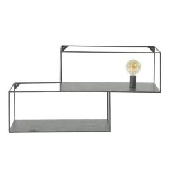 Hoyz - Wandschap 1L Cubic L / Oud Zilver