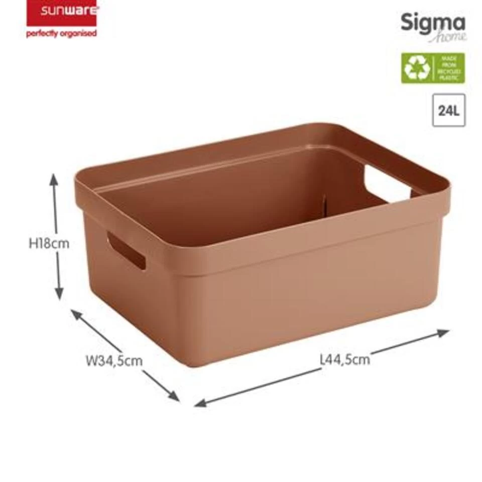 Sigma Home Opbergbox 24L Terra - Afbeelding 2