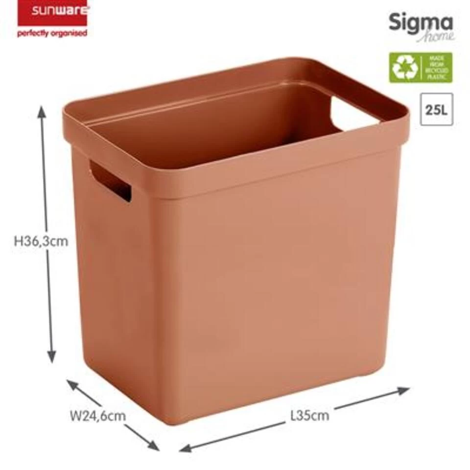 Sigma Home Opbergbox 25L Terra - Afbeelding 2