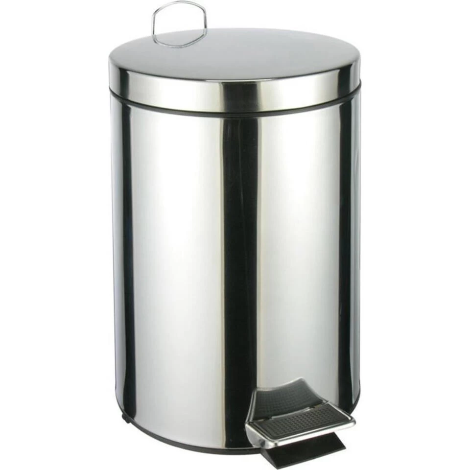 Merkloos Pedaalemmer - Chroom - 38 X 31 X 25 Cm - 12 L