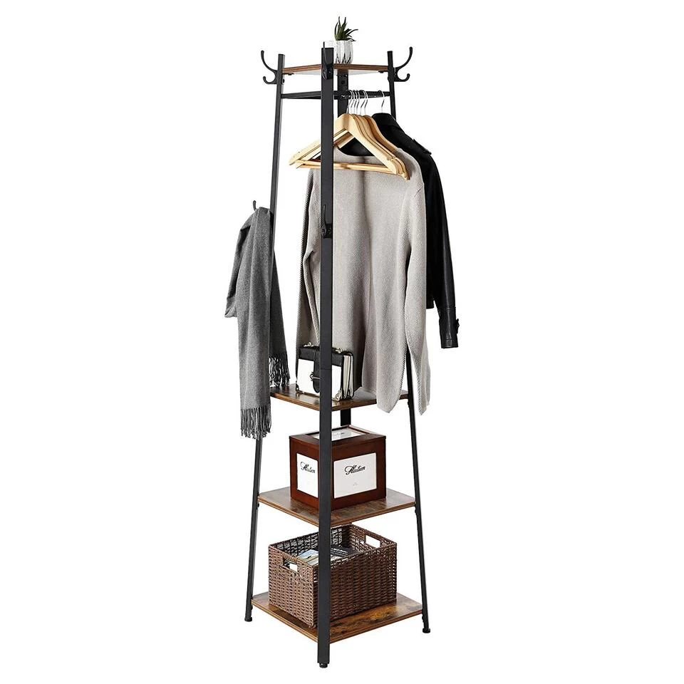 ACAZA Staande Kapstok - Industriële Look - 8 Haken